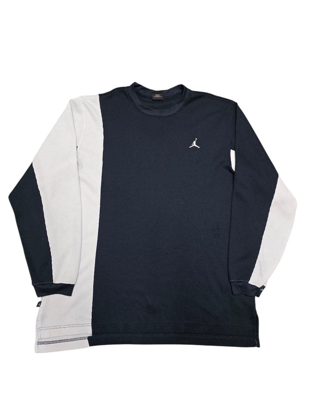 Nike Air Jordan Waffle Thermal Knit Long Sleeve Shirt Blue Sz Xl